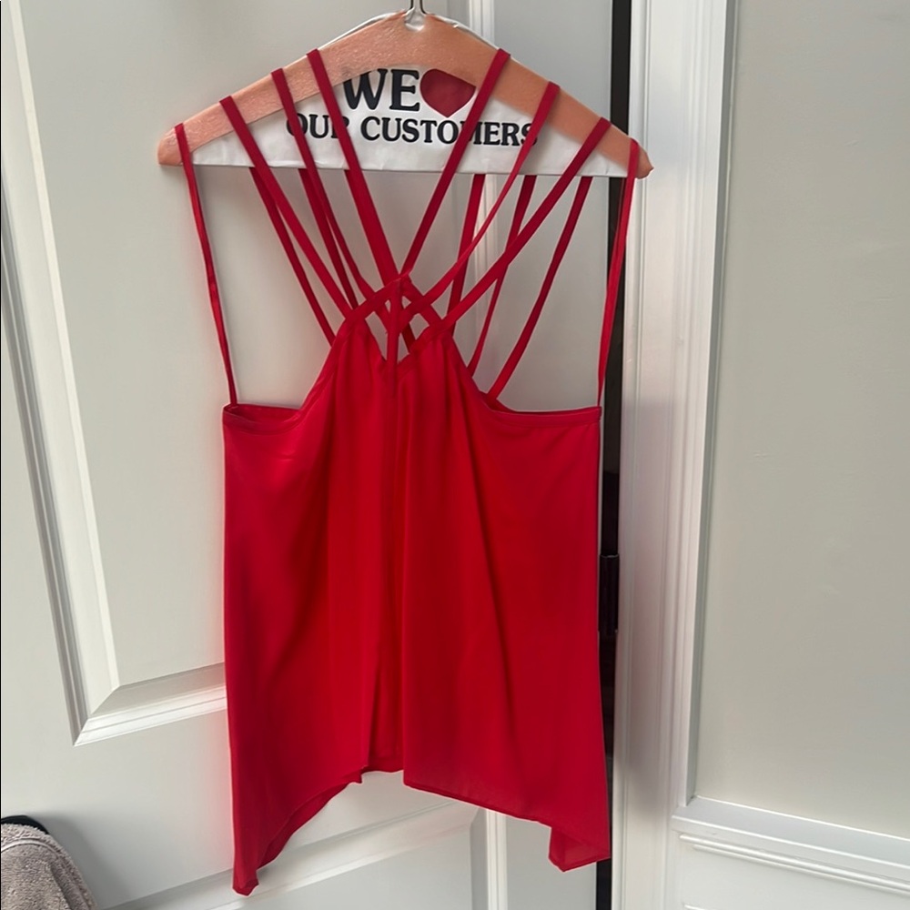 BCBG Red Strappy Top